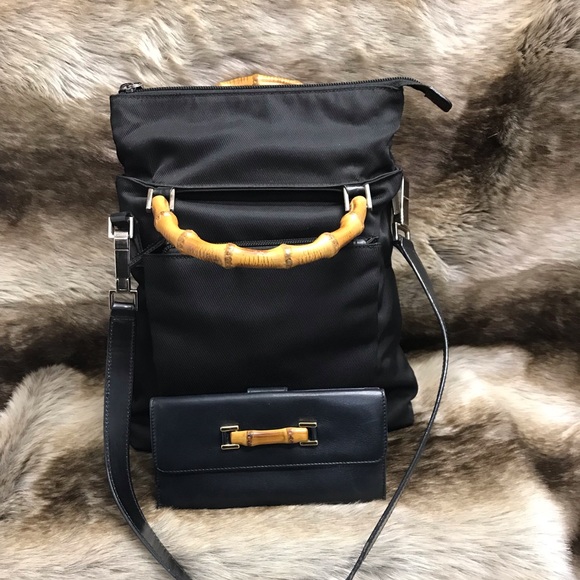 Gucci Bamboo Black Purse and Wallet - Picture 2 of 8